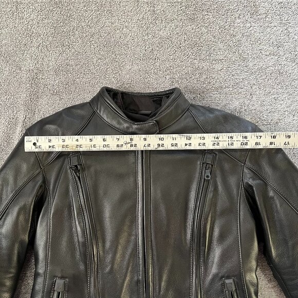 Women’s Harley Davidson Black Leather FXRG Heavy Layer Jacket Med #98520-05VW - Picture 4 of 16